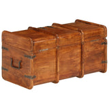 Treasure Chest Set 2 Pieces Solid Acacia Wood Honey Finish 245656