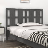 Bed Headboard Grey 125.5x4x100 cm Solid Wood Pine 817982