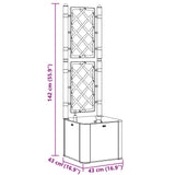 Garden Raised Bed with Trellis&Self Watering System Anthracite 313965