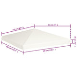 Gazebo Top Cover 310 g/m 3x3 m Cream White 44777