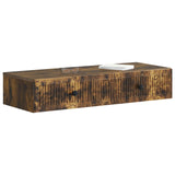 Wall-Mounted Side Table Smoked Oak 87.5 x 34.5 x 17 cm 897990
