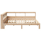 ZNTS Bookcase Bed without Mattress 160x200 cm Solid Wood Pine 3324376