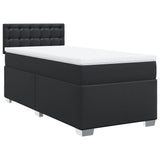 Box Spring Bed with Mattress Black 90x190 cm Faux Leather 3286100