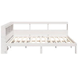 Bookcase Bed without Mattress White 120x200 cm Solid Wood Pine 3324321