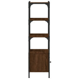 Bookcase 3-Tier Brown Oak 41x30x109.5 cm Engineered Wood 839002