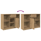 Sideboard with Drawer Artisan Oak 101x35x76 cm Engineered Wood 861570