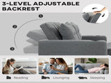 Two-Seater Pull-Out Sofa Bed - Charcoal Grey T3398P344481