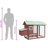 Chicken Cage Mocha 170x81x110 cm Solid Pine & Fir Wood 170862