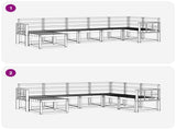 Outdoor Sofa Set 7 pcs White Solid Acacia Wood 3387953