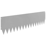 Lawn Edging 20 pcs 103 x 30 cm Steel Silver 8008515