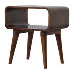 Curved Open Chestnut Bedside IN890