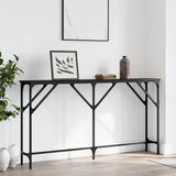 Console Table Black 140x23x75 cm Engineered Wood 837772