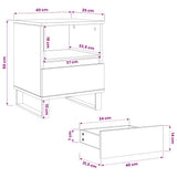 Bedside Cabinet White 40x35x50 cm Engineered Wood 830636