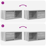 TV Cabinets 2 pcs Grey Sonoma 60x31x25.5 cm Engineered Wood 861447