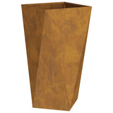 Planter 2 pcs Rusty 40 x 40 x 75 cm Weathering Steel 883793