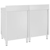 ZNTS Commercial Work Table Cabinet 120x60x96 cm Stainless Steel 3058267