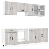 ZNTS 8 Piece Kitchen Cabinet Set Kalmar Grey Sonoma Engineered Wood 3314837