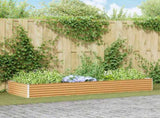 Garden Raised Bed 290 x 100 x 36 cm Galvanised Steel 42017360