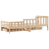 Daybed with Drawers without Mattress 90x190 cm Single Solid Wood 3302102