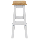 High Bar Stool EKAI 2 pcs White 40 x 29 x 63 cm Solid Pine Wood 42037016