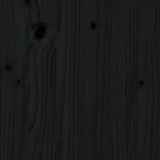 Bed Headboard Black 205.5x4x100 cm Solid Pine Wood 817964