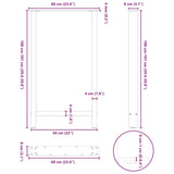 Bar Table Legs Anthracite 2 pcs 60x cm Steel 4013346