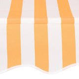 43231 Manual Retractable Awning 150 cm Orange and White Stripes