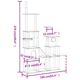 ZNTS Cat Tree with Sisal Scratching Posts Dark Grey 279 cm 171617
