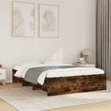 Bed Frame Smoked Oak Engineered Wood Small Double Storage 3295699