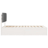 Bed Frame with Upholstered Headboard Light Grey 100 x 200 cm 877793