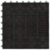 22 pcs Decking Tiles 30x30 cm 2 sqm WPC Dark Brown 277805