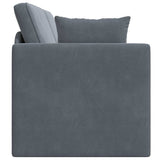 Floor Sofa Bed Dark Grey 213 x 70 x 77 cm Velvet 4106727