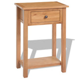 ZNTS Console Table 50x32x75 cm Solid Oak Wood 243932