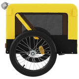 Pet Bike Trailer Yellow and Black Oxford Fabric&Iron 93924
