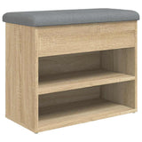 Shoe Bench Sonoma Oak 62x32x50 cm Engineered Wood 835098