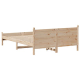 Bed Frame without Mattress 140x200 cm Solid Wood Pine 855591