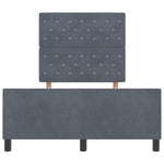 ZNTS Bed Frame Dark Grey 120x200 cm Velvet 3344868