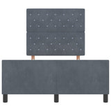 ZNTS Bed Frame Dark Grey 120x200 cm Velvet 3344868