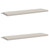 2-Piece Bench Cushions SOEST 2 pcs 100% Polyester White 948971