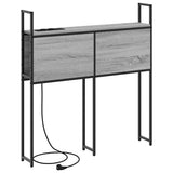 Storage Headboard with Charging Station Grey sonoma 90 cm 859788