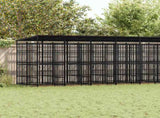 Outdoor Dog Kennel with Roof Steel 16.59 m 3097954