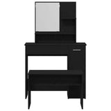 Dressing Table Set with Drawer 2 pcs Black Oak Engineered Wood 3333076