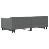 Daybed with Trundle without Mattress Dark Grey 90x190 cm Single 3197496
