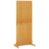 Privacy Screen Brown 79.5 x 50 x 200 cm Solid Acacia Wood 4108065