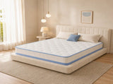 Double Sided Sleep Hybrid Mattress - 25cm Deep 9-Zone Pocket Spring & Latex Mattress - Flippable T6608P582302