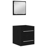 Bathroom Furniture Set 2 pcs Black Oak Engineered Wood 3393508