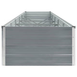 Garden Raised Bed Galvanised Steel 480x80x45 cm Grey 47064