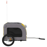Pet Bike Trailer Yellow and Grey Oxford Fabric&Iron 93840