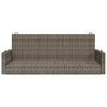 ZNTS Swing Bench Grey 119x56x48 cm Poly Rattan 365627