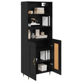 Highboard Black oak 69.5 x 34 x 180 cm Engineered Wood 3416181